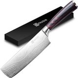 PAUDIN N6 Professioneel Nakiri Mes 17,5 cm - Groentemes - Japans mes - Koksmes - Damascus mes - Staal 6973463100072