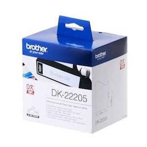 Brother doorlopende labelrol voor QL, ft 62 mm x 30,48 m, papier - wit DK22205