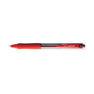 Uni-ball balpennen Laknock schrijfbreedte 0,4 mm, schrijfpunt: 1 mm, medium punt, rood, Pak van 12 - rood 732397