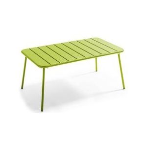 Oviala Business Groen stalen terras salontafel 90 x 50 cm - groen Staal 105194