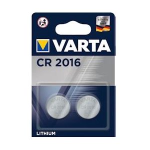 Varta knoopcel Lithium CR2016, blister van 2 stuks - 6016101402