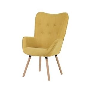 SVITA CLEO wing chair relaxfauteuil TV fauteuil fauteuil leesstoel geel - geel Textiel 91066