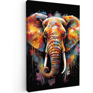 MuchoWow Canvas Schilderij 20x30 cm Zwart - zwart Textiel 8721167390286