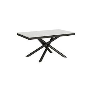 Itamoby Uitschuifbare tafel 90x160/420 cm Famas Evolution antraciet witte essenstructuur - 8050598010419