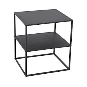 SVITA Bijzettafel Nachtkastje Sofa-tafel hoekige industriële stijl metaal zwart - zwart Metaal 92408