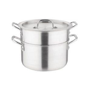 Vogue aluminium pan met au bain marie inzet 4L - Aluminium K643