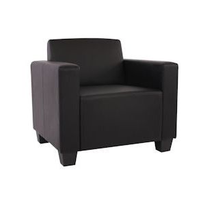 Mendler Modulaire loungestoel Lyon, kunstleer ~ zwart - zwart Synthetisch materiaal 21705+0