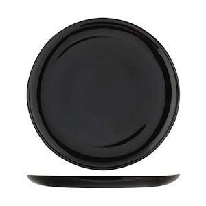 Pak van 6 première pizzaborden in zwart opaalglas 32 cm