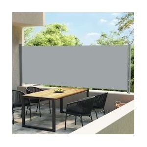 vidaXL Uitschuifbare zijluifel 600x160 cm Grijs - grijs 313379