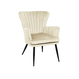 SVITA SANSA fauteuil woonkamer koordhoes leesstoel modern gestoffeerde stoel met armleuning loungestoel wit - wit 92130
