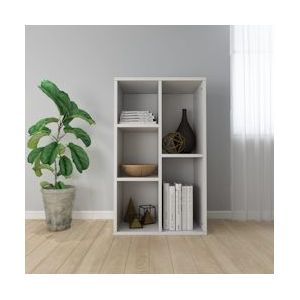vidaXL Boekenkast/Sideboard Wit 50x25x80 cm Van hout gemaakt materiaal - 800162
