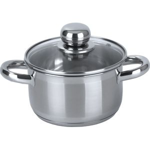 aro Diepe kookpan met deksel, roestvrij staal, Ø 16 cm, 1.8 L, inductie - Roestvrij staal 18/8 912043