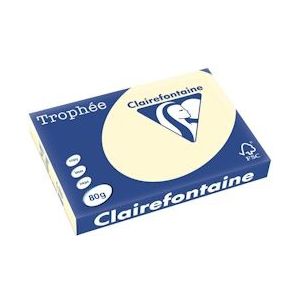 Clairefontaine Trophée Pastel, gekleurd papier, A3, 80 g, 500 vel, crème - 669381