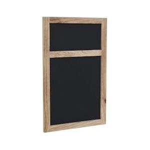 Mendler Reclamebord HWC-C51, wandbord krijtbord, 55x34x2cm, hout shabby-look vintage ~ naturel bruin - beige Hout 61477