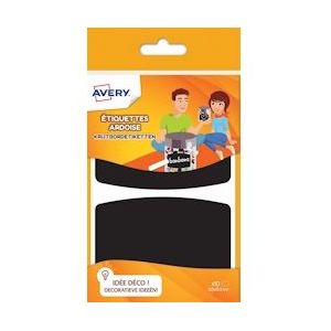 Avery Family krijtbordetiketten, ft 9,5 x 6,3 cm, ophangbare etui met 10 etiketten - 5014702028960