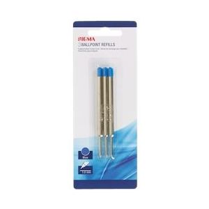 SIGMA Balpen vullingen, blauw, schrijfbreedte: 1 mm, 3 stuks. - blauw 109948