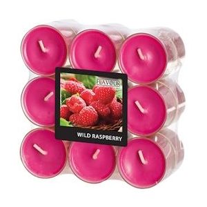 PAPSTAR, Geurkaars "Flavour by GALA" Ø 38 mm · 24 mm wijnrood - Wild Raspberry in behuizing van polycarbon - rood 96985