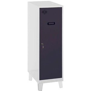 SimonRack Gedemonteerde mini metalen locker 1 deur. Kleur WIT/ANTTRACIET 1015x400x500 mm + poten - 8425437121715