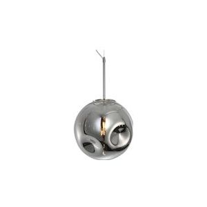 LEITMOTIV Hanglamp Blown Glass - Rond Chroom - Ø30cm - zilver 8714302680595
