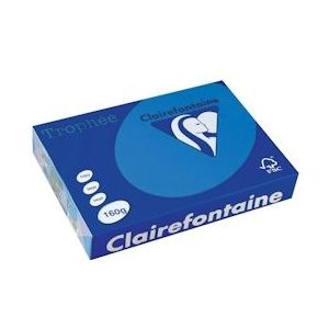 Clairefontaine Trophée Intens, gekleurd papier, A4, 160 g, 250 vel, turkoois - 731991
