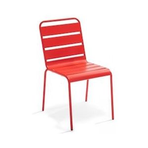 Oviala Business Rode metalen stoel - rood Staal 105761