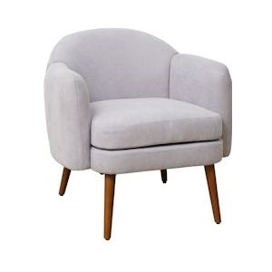 SVITA JOHAN fauteuil loungestoel gestoffeerde armleuningen modern lichtgrijs - grijs Multi-materiaal 98133