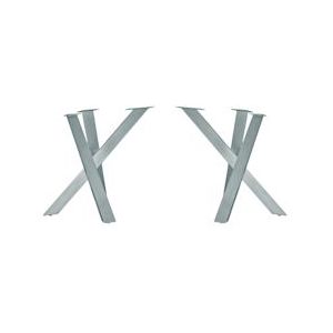 SIT Möbel Tafelonderstel ijzer | L 90 x B 66 x H 72 cm | zilver | 07116-40 | Serie TOPS & TABLES - zilver Staal 07116-40