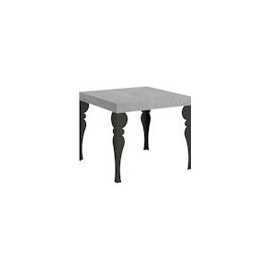 Itamoby Uitschuifbare tafel 90x90/246 cm Paxon Cement Antraciet Structuur - 8050598014004