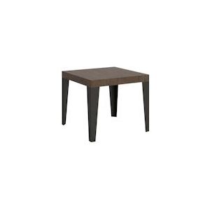 Itamoby Uitschuifbare tafel 90x90/246 cm Antraciet Flame Walnoot structuur - 8050598015827