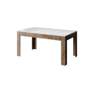 Itamoby Uitschuifbare tafel 90x160/220 cm Bibi Mix Wit essenblad, notenhouten poten - 8050598044957
