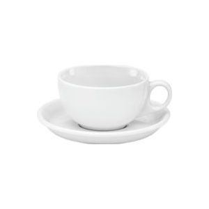 Van Well Serie "Amerika", wit, porselein, vaatwasmachinebestendig en geschikt voor de magnetron, verpakking van 6 koffiekopjes 0,20 ltr. - wit Porselein 1782036