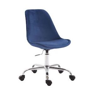 CLP Bureaustoel Toulouse Fluweel blauw - 312384