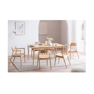 SIT Möbel Houten stoel in Sungka hout | stapelbaar | naturel | B 60 x D 50 x H 78 cm | 09654-01 | Serie SCANDI BLONDE - beige Massief hout 09654-01