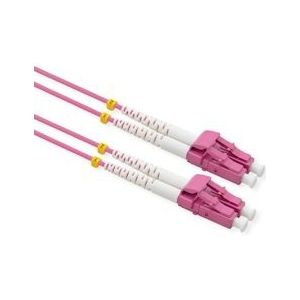 VALUE  F.O. Kabel 50/125µm OM4, LC/LC, low-Loss connector , violet, 7 m - paars 21.99.8838