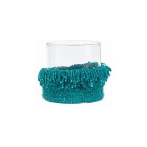 Bazar Bizar - Kaarsenhouder - Oh My Gee - Aqua - XL - blauw Glas INIE009AQ-XL