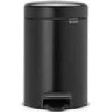 Brabantia - Newicon - Prullenbak - Mat Zwart - Metaal - 3L