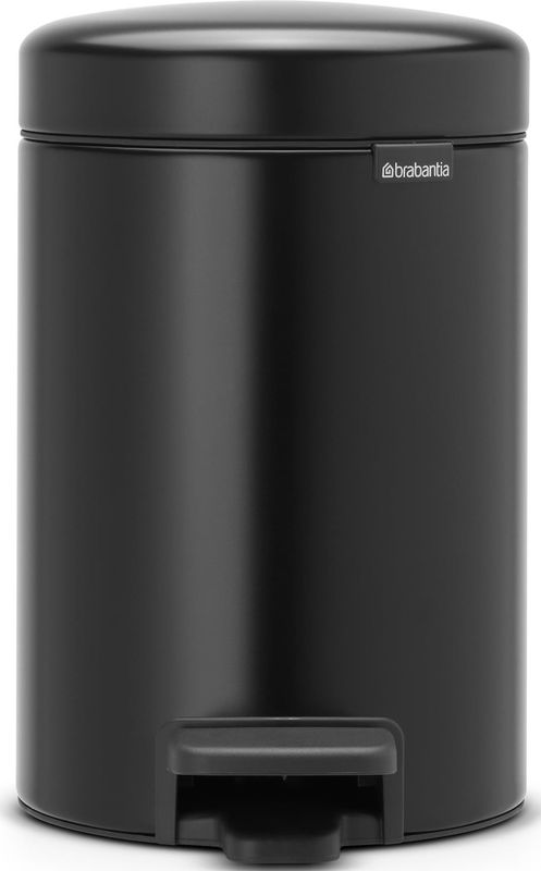 Brabantia - Newicon - Prullenbak - Mat Zwart - Metaal - 3L