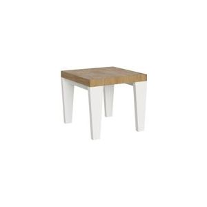 Itamoby Uitschuifbare tafel 90x90/246 cm Spimbo Mix naturel eiken blad Witte essen poten - 8050598046456