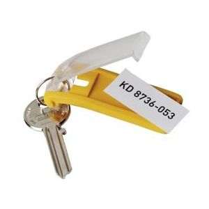 Durable sleutelhanger Key Clip, geel, pak van 6 stuks - 195704