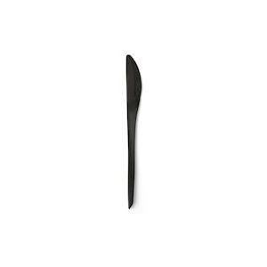 Folia, Messen herbruikbaar, CPLA 19 cm zwart "Folia®" - zwart Kunststof 8712426877044