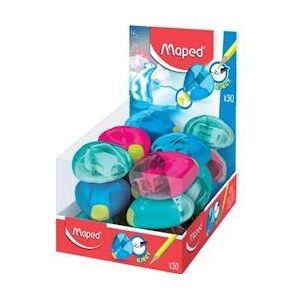 Maped potloodslijper I-Gloo Eject 1-gaats, geassorteerde kleuren - blauw Papier 3154140327118