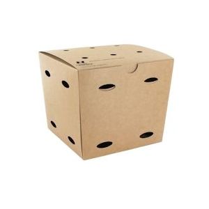 Notpla, Frietboxen middel, karton 10,5 x 10,5 x 15 cm bruin "Notpla" - Kartonnen 8712426373645