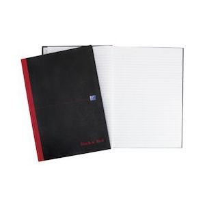 Oxford BLACK N' RED gebonden boek, 192 bladzijden, ft A4, gelijnd - 400047606