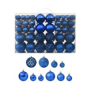 vidaXL 100-delige kerstbal set blauw - 330085