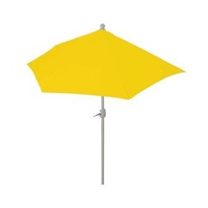 Mendler Parla halfronde parasol, balkonparasol, UV 50+ polyester/aluminium 3kg ~ 300cm geel zonder voet - geel Textiel 97736