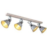 Globo Lighting Globo Spot hout wit, 4x E27 - wit Massief hout 15366Z-4