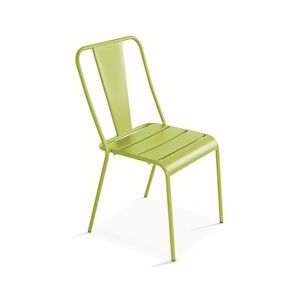 Oviala Business Groene metalen stoel - groen Staal 106490