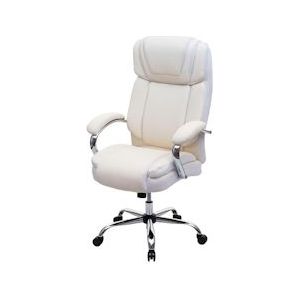 Mendler XXL bureaustoel HWC-H94, bureaustoel bureaustoel directiestoel, 220kg belastbaar met veerkern kunstleer ~ ceme-beige - beige Synthetisch materiaal 74979
