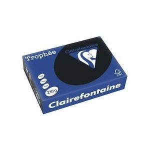 Clairefontaine Trophée Pastel, gekleurd papier, A4, 210 g, 250 vel, zwart - 3329680222708