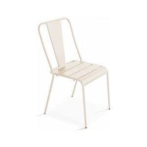 Oviala Business Ivory metalen stoel - beige Staal 109835
